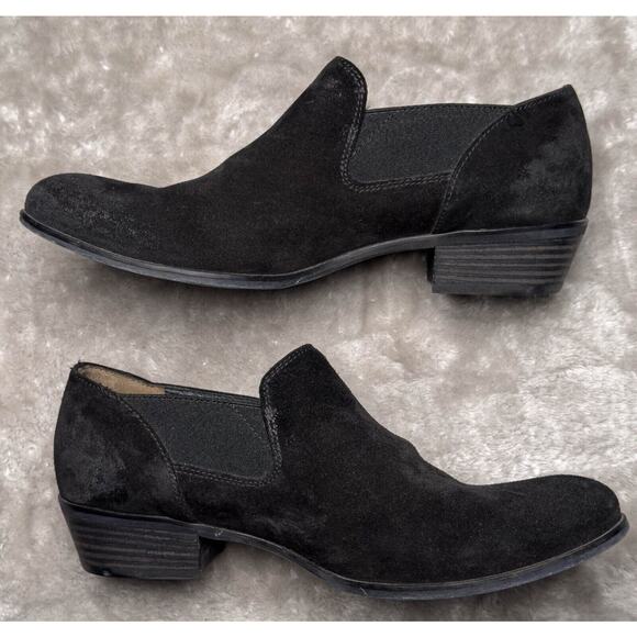 Paul Green Black Suede Chelsea Slip-on Low Ankle Boots Womens UK 5 US Size 7.5 - Picture 4 of 16